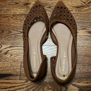 Madden girl cognac ballet flats size 8 brand new never worn